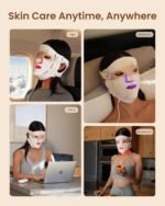 RENPHO LED-Rotlicht-Gesichtsmaske, Ein großartiges Valentinstagsgeschenke, Led Maske Gesicht Mit 324 LED-Lampen für eine umfassende Abdeckung des Gesichts, Drei Beleuchtungsmodi und kabelloses Design