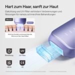 Ulike Air 3 Deluxe IPL Geräte Haarentfernung für Gesicht und Körper zu Hause, Alternative zur Laserhaarentfernung, Saphir-Eiskühl für dauerhafte haarentfernung, mit UV-Sterilisator & Aloe Gel, Lila