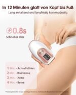 Haarlosy IPL Geräte Haarentfernung mit Kühlfunktion, 999,900 Lichtimpulse, 5 Energiestufen Schmerzfreie IPL Haarentfernung Laser Hair Removal für Frauen, Männer, Intimbereich, Körper und Beine - Rose