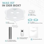 7-Farben-LED-Gesichtsmaske mit Nahinfrarot - Blaue, rote Lichttherapie für das Gesicht - 456 LEDs - Hautpflegegerät gegen Falten, Anti-Aging