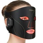 LED Maske Gesicht, Kabellos Lichttherapie Gesichtsmaske mit 4 Modi,für Anti-Aging,Hautklärung, Entzündungshemmend,Beruhigend,rote/blau LED,Aufladbar Rotlichtlampe Gesicht,Schönheitsgeschenke