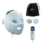 Shark CryoGlow LED Maske, Lichttherapie Maske, Kühlung der Augenpartie, Anti-Aging, Hautklärung, rote/blaue LED, Rotlichtlampe Gesicht, USB-C, Fernbedienung, Schönheitsgeschenke, Kühles Lila FW312EUPL