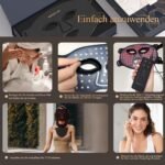 MEGELIN Led Rotlichttherapie Gesicht & Hals Maske, 7 Farben Led Lichttherapie Gesichtsmaske, Infrarot-Rotlicht-Therapie-Maske