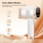 21J IPL Geräte Haarentfernung mit 8℃ Eiskühlsystem, Laser Haarentfernung 9 Stufen & 600 NM Rotlicht, LCD-Touchscreen IPL Haarentfernungsgerät für Frauen Männer, Gesicht Arm Bikinizone Körper, Gold