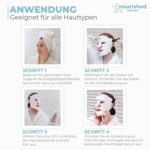 7-Farben-LED-Gesichtsmaske mit Nahinfrarot - Blaue, rote Lichttherapie für das Gesicht - 456 LEDs - Hautpflegegerät gegen Falten, Anti-Aging