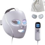Shark CryoGlow LED Maske, Lichttherapie Maske, Kühlung der Augenpartie, Anti-Aging, Hautklärung, rote/blaue LED, Rotlichtlampe Gesicht, USB-C, Fernbedienung, Schönheitsgeschenke, Kühles Lila FW312EUPL