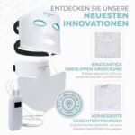 7 Farben LED-Gesichts- und Nackenmaske mit Nahinfrarot - Blaues, rotes Lichttherapiegerät für das Gesicht - 912 LEDs - Hautpflege-Werkzeug gegen die Hautalterung