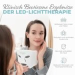 7-Farben-LED-Gesichtsmaske mit Nahinfrarot - Blaue, rote Lichttherapie für das Gesicht - 456 LEDs - Hautpflegegerät gegen Falten, Anti-Aging