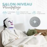 7 Farben LED-Gesichts- und Nackenmaske mit Nahinfrarot - Blaues, rotes Lichttherapiegerät für das Gesicht - 912 LEDs - Hautpflege-Werkzeug gegen die Hautalterung