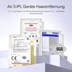 Ulike Air 3 IPL Geräte Haarentfernung für Gesicht und Körper zu Hause, Alternative zur Laserhaarentfernung, mit Saphir-Eiskühlsystem für schmerzfreie langanhaltende Ergebnisse, Lila