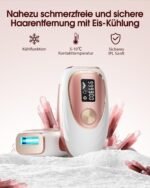 Haarlosy IPL Geräte Haarentfernung mit Kühlfunktion, 999,900 Lichtimpulse, 5 Energiestufen Schmerzfreie IPL Haarentfernung Laser Hair Removal für Frauen, Männer, Intimbereich, Körper und Beine - Rose