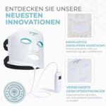 7-Farben-LED-Gesichtsmaske mit Nahinfrarot - Blaue, rote Lichttherapie für das Gesicht - 456 LEDs - Hautpflegegerät gegen Falten, Anti-Aging