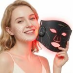 LED Maske Gesicht, Kabellos Lichttherapie Gesichtsmaske mit 4 Modi,für Anti-Aging,Hautklärung, Entzündungshemmend,Beruhigend,rote/blau LED,Aufladbar Rotlichtlampe Gesicht,Schönheitsgeschenke