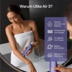 Ulike Air 3 Deluxe IPL Geräte Haarentfernung für Gesicht und Körper zu Hause, Alternative zur Laserhaarentfernung, Saphir-Eiskühl für dauerhafte haarentfernung, mit UV-Sterilisator & Aloe Gel, Lila