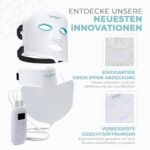 LED Lichttherapie Gesichts- & Halsmaske - Gesichtspflegegerät - 7 Farben Rot & Blau - Verjüngung, Anti-Aging-Produkt gegen Falten