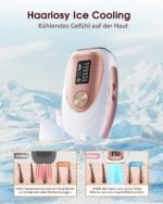 Haarlosy IPL Geräte Haarentfernung mit Kühlfunktion, 999,900 Lichtimpulse, 5 Energiestufen Schmerzfreie IPL Haarentfernung Laser Hair Removal für Frauen, Männer, Intimbereich, Körper und Beine - Rose