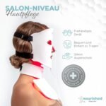 LED Lichttherapie Gesichts- & Halsmaske - Gesichtspflegegerät - 7 Farben Rot & Blau - Verjüngung, Anti-Aging-Produkt gegen Falten