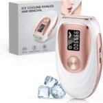 Haarlosy IPL Geräte Haarentfernung mit Kühlfunktion, 999,900 Lichtimpulse, 5 Energiestufen Schmerzfreie IPL Haarentfernung Laser Hair Removal für Frauen, Männer, Intimbereich, Körper und Beine - Rose