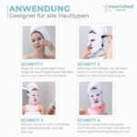 LED Lichttherapie Gesichts- & Halsmaske - Gesichtspflegegerät - 7 Farben Rot & Blau - Verjüngung, Anti-Aging-Produkt gegen Falten