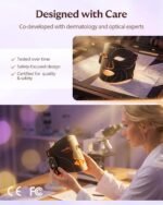 LED Maske Gesicht, Kabellos Lichttherapie Gesichtsmaske mit 4 Modi,für Anti-Aging,Hautklärung, Entzündungshemmend,Beruhigend,rote/blau LED,Aufladbar Rotlichtlampe Gesicht,Schönheitsgeschenke