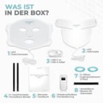 7 Farben LED-Gesichts- und Nackenmaske mit Nahinfrarot - Blaues, rotes Lichttherapiegerät für das Gesicht - 912 LEDs - Hautpflege-Werkzeug gegen die Hautalterung