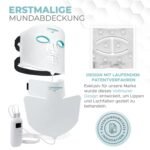 LED-Gesichts- und Nackenmaske mit Nahinfrarot - Blaue, rote Lichttherapie für das Gesicht - 228 LEDs - Hautpflegegerät gegen Falten, Anti-Aging