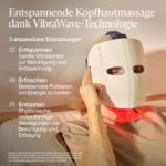Therabody Mask Glo, LED Face Mask with Red, Blue, & Infared Light, Vibrating Massage, Cordless Design, Adjustable Straps, and USB-C Charging