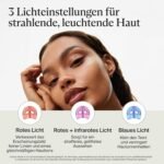 Therabody Mask Glo, LED Face Mask with Red, Blue, & Infared Light, Vibrating Massage, Cordless Design, Adjustable Straps, and USB-C Charging