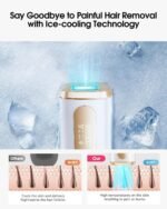 Haarlosy IPL Geräte Haarentfernung Laser mit Kühlfunktion, Schmerzfreie Haarentfernungsgerät mit HR/SC/RA Erweiterte Funktionen,999,900 Lichtimpulse und 9 Energiestufen für Körper, Gesicht, Bikini