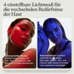 Therabody Mask Glo, LED Face Mask with Red, Blue, & Infared Light, Vibrating Massage, Cordless Design, Adjustable Straps, and USB-C Charging