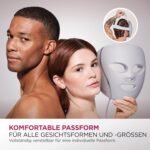 Shark CryoGlow LED Maske, Lichttherapie Maske, Kühlung der Augenpartie, Anti-Aging, Hautklärung, rote/blaue LED, Rotlichtlampe Gesicht, USB-C, Fernbedienung, Schönheitsgeschenke, Kühles Lila FW312EUPL