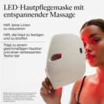 Therabody Mask Glo, LED Face Mask with Red, Blue, & Infared Light, Vibrating Massage, Cordless Design, Adjustable Straps, and USB-C Charging