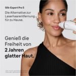 Braun Smart IPL Geräte Haarentfernung Silk·expert Pro 5 — Professionelle Dauerhafte und Schmerzfreie Laser Haarentfernung für Zuhause, Designed in Germany — Inkl. Etui, 1 Aufsatz — PL5100, Weiß/Gold