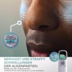 Shark CryoGlow LED Maske, Lichttherapie Maske, Kühlung der Augenpartie, Anti-Aging, Hautklärung, rote/blaue LED, Rotlichtlampe Gesicht, USB-C, Fernbedienung, Schönheitsgeschenke, Kühles Lila FW312EUPL