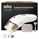 Braun Smart IPL Geräte Haarentfernung Silk·expert Pro 5 — Professionelle Dauerhafte und Schmerzfreie Laser Haarentfernung für Zuhause, Designed in Germany — Inkl. Etui, 1 Aufsatz — PL5100, Weiß/Gold