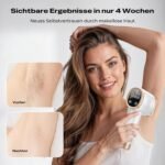 21J IPL Geräte Haarentfernung mit 8℃ Eiskühlsystem, Laser Haarentfernung 9 Stufen & 600 NM Rotlicht, LCD-Touchscreen IPL Haarentfernungsgerät für Frauen Männer, Gesicht Arm Bikinizone Körper, Gold